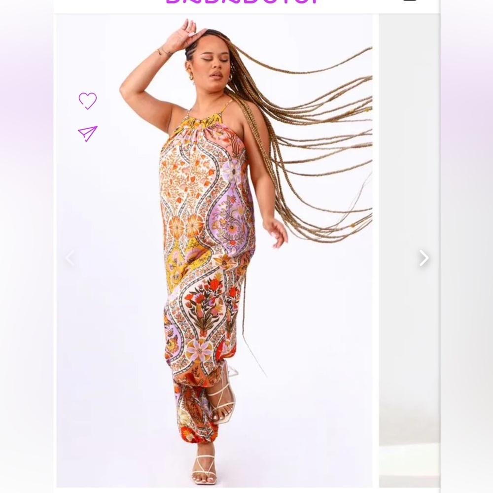 FARM Rio Halter Jumpsuit Size L - Picture 4 of 15